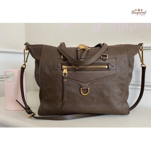 Authentic LOUIS VUITTON Dark Brown Monogram Empreinte Leather Bastille MM Bag - Picture 5 of 16